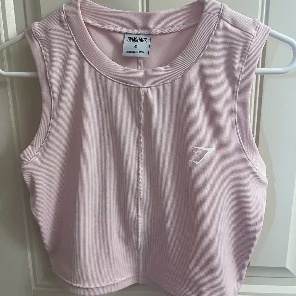 Gymshark GS power ribbed midi tank pink size medium - Picture 4 of 5